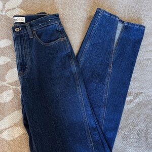 Abercrombie & Fitch Dark Blue High-Rise Jeans